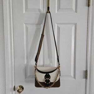 NWOT Coach Mixed Leather Beat Bag With Rivets